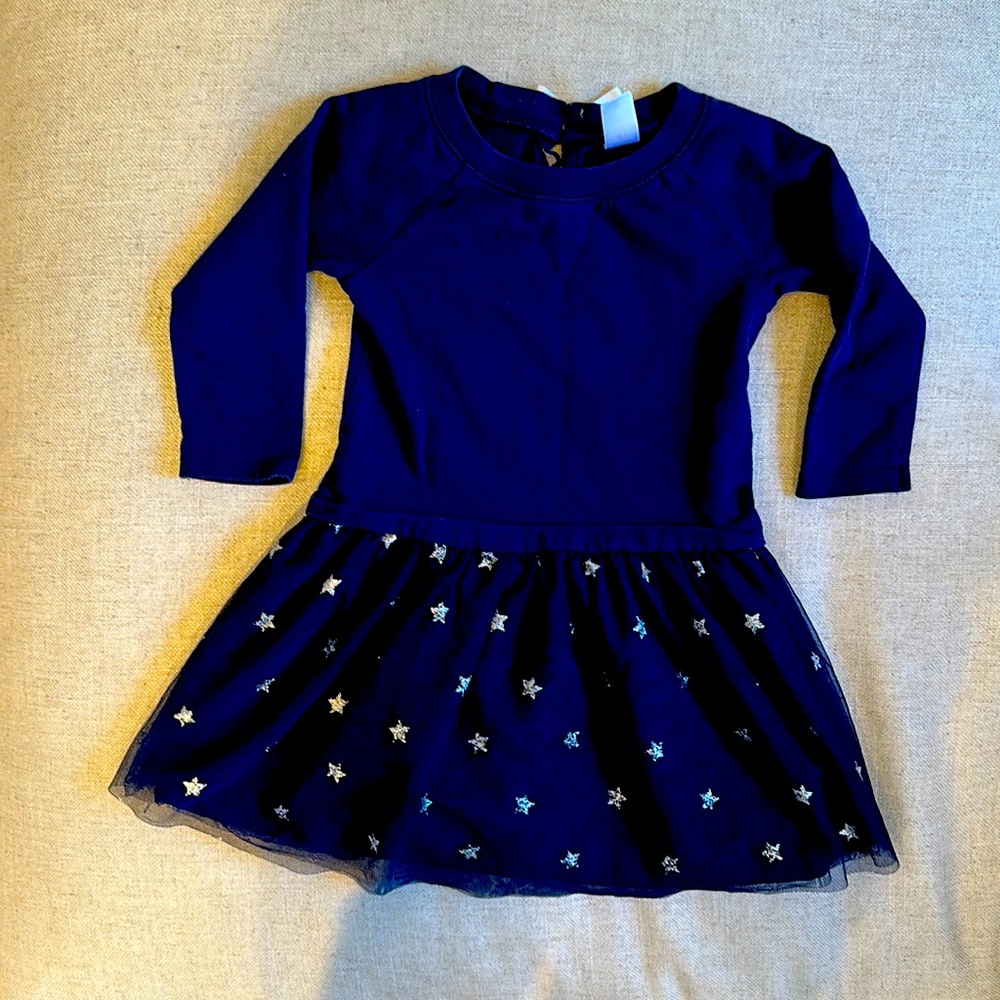 Carters Navy with silver star dress